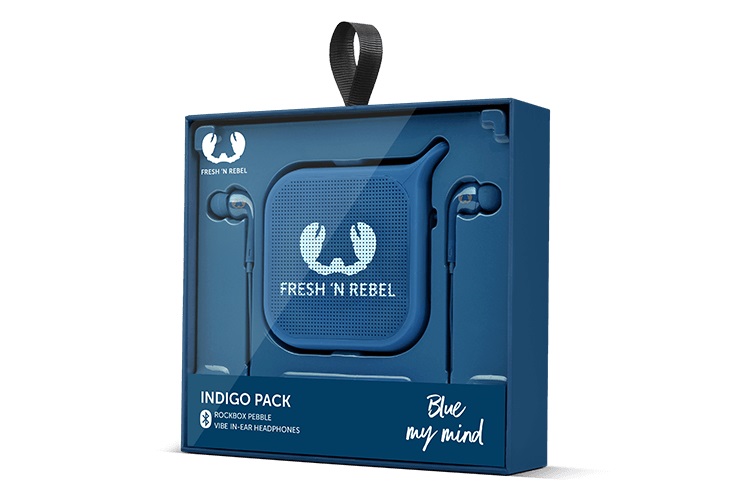 Fresh n Rebel Indigo Pack Pebble + Vibe In-Ear